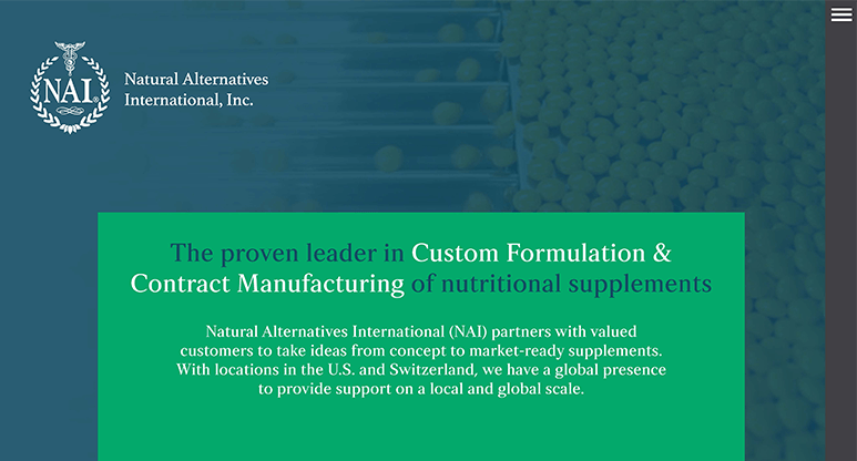 custom supplement formulation and contract manufacturing